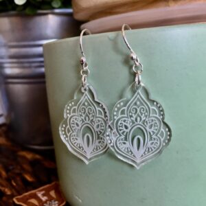 Henna design Acrylic earring