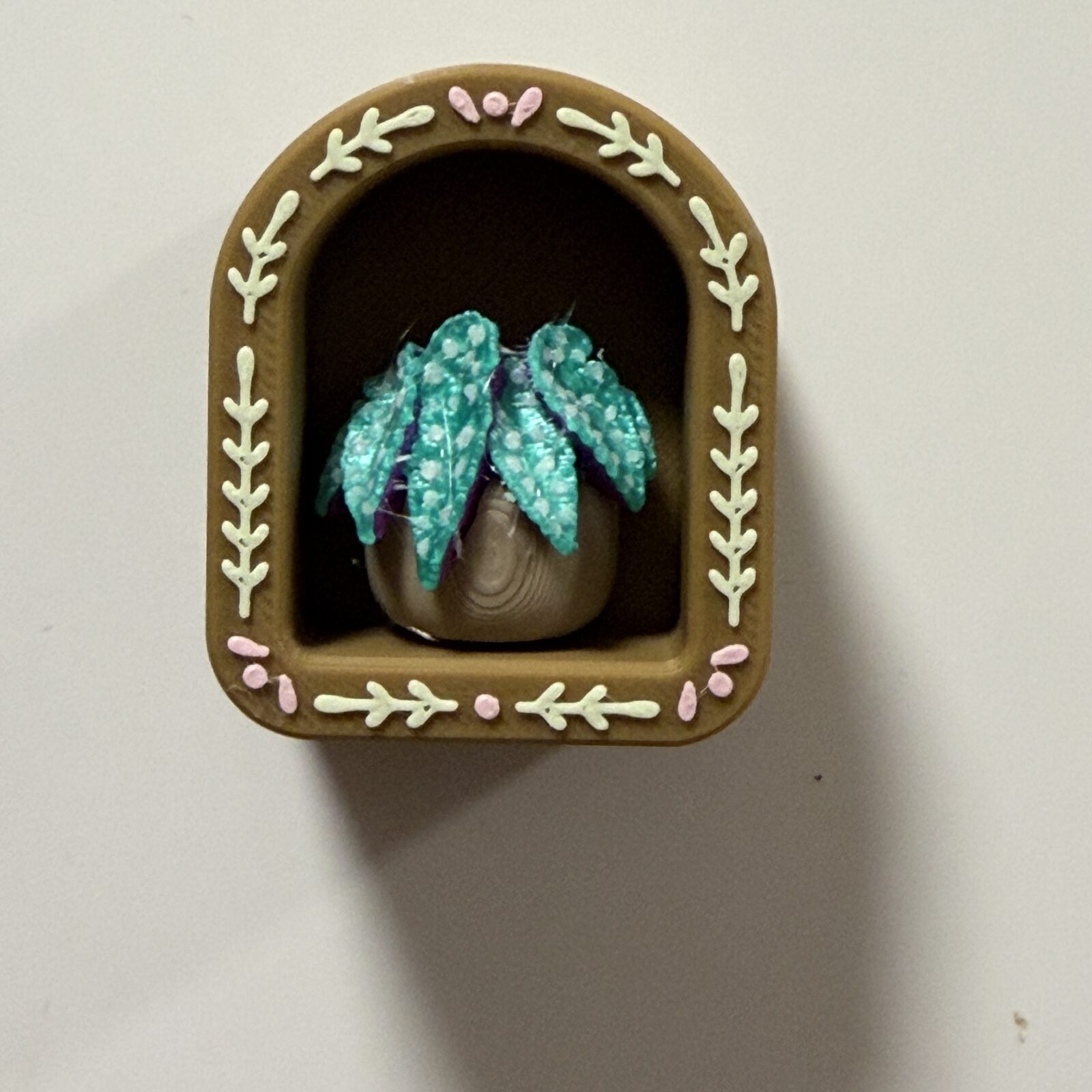 Spotted Begonia Clicker Fridge Magnet