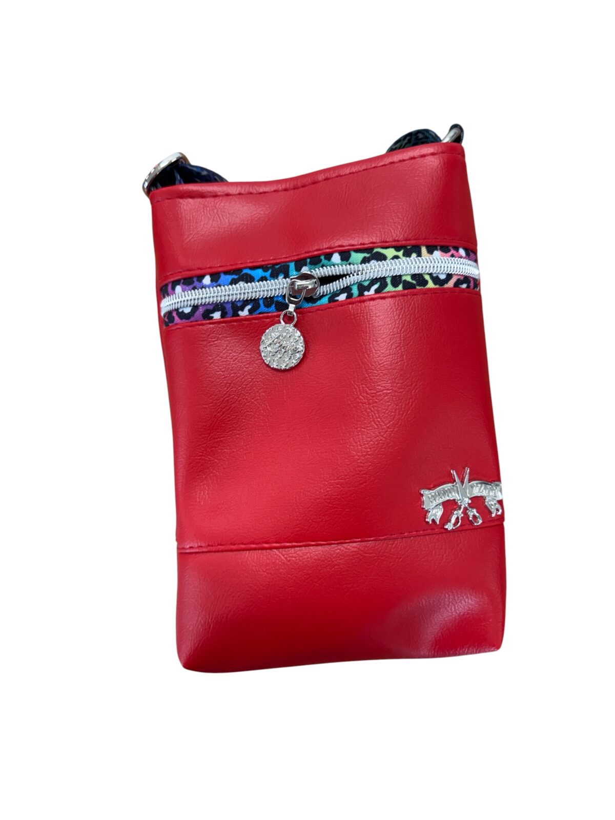 Red crossbody phone bag